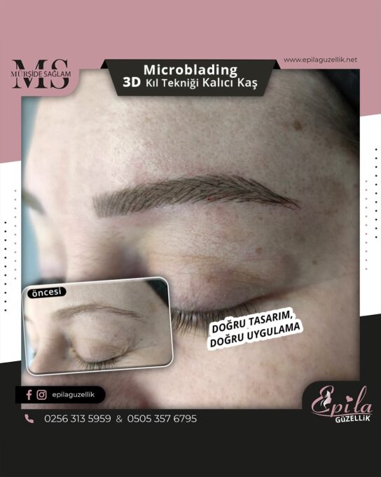 Nazilli - Microblading 3D Kıl Tekniği Kalıcı Kaş Kontürü