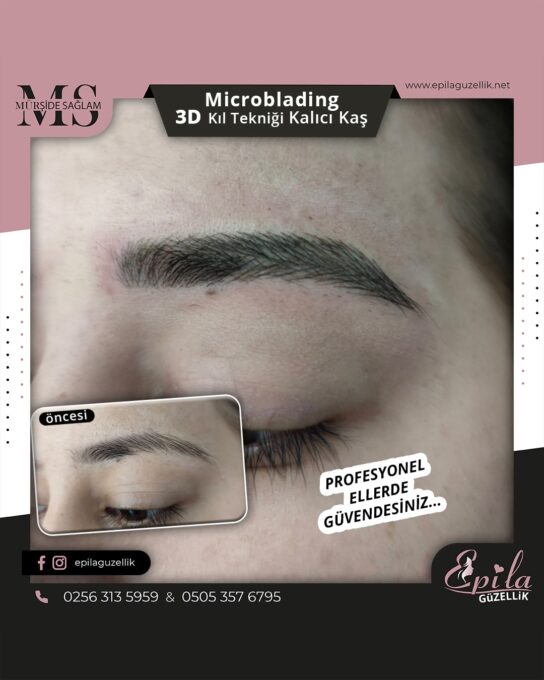 Nazilli - Microblading 3D Kıl Tekniği Kalıcı Kaş Kontürü