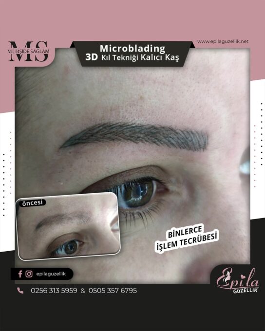 Nazilli - Microblading 3D Kıl Tekniği Kalıcı Kaş Kontürü