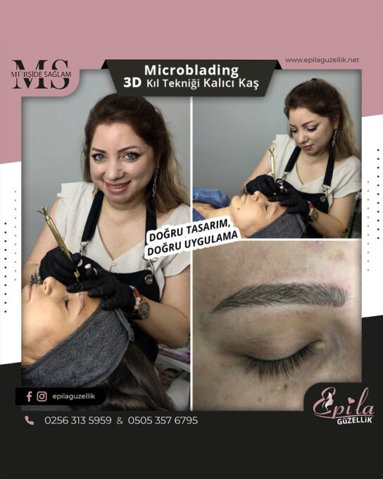 Nazilli - Microblading 3D Kıl Tekniği Kalıcı Kaş Kontürü