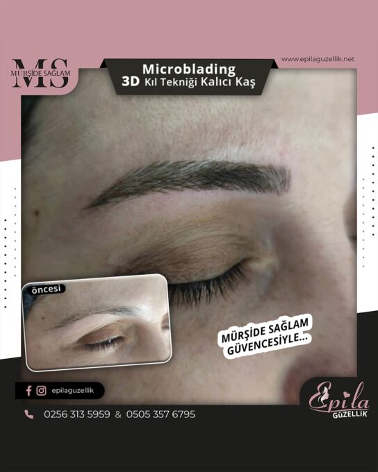 Nazilli - Microblading 3D Kıl Tekniği Kalıcı Kaş Kontürü