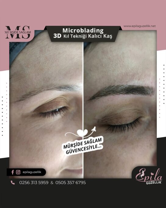 Nazilli - Microblading 3D Kıl Tekniği Kalıcı Kaş Kontürü