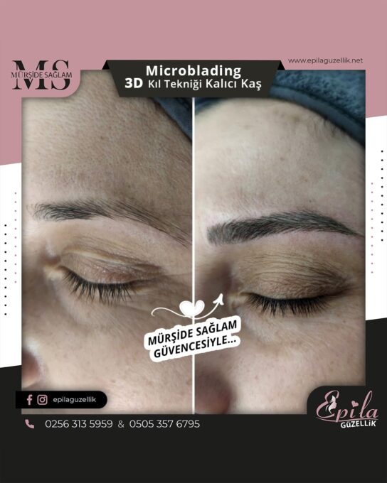 Nazilli - Microblading 3D Kıl Tekniği Kalıcı Kaş Kontürü