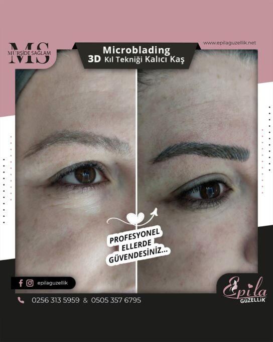 Nazilli - Microblading 3D Kıl Tekniği Kalıcı Kaş Kontürü