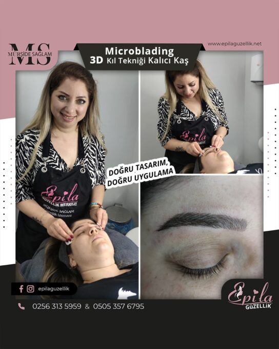 Nazilli - Microblading 3D Kıl Tekniği Kalıcı Kaş Kontürü