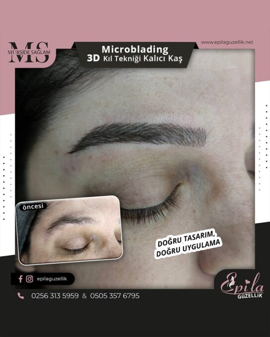 Nazilli - Microblading 3D Kıl Tekniği Kalıcı Kaş Kontürü