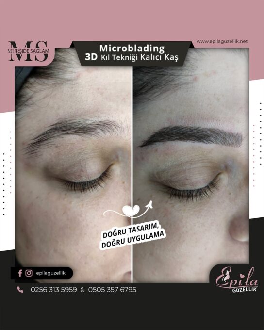 Nazilli - Microblading 3D Kıl Tekniği Kalıcı Kaş Kontürü