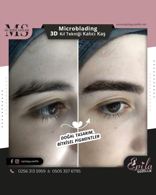 Nazilli - Microblading 3D Kıl Tekniği Kalıcı Kaş Kontürü