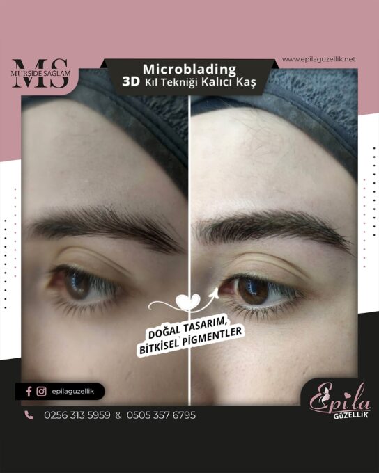 Nazilli - Microblading 3D Kıl Tekniği Kalıcı Kaş Kontürü