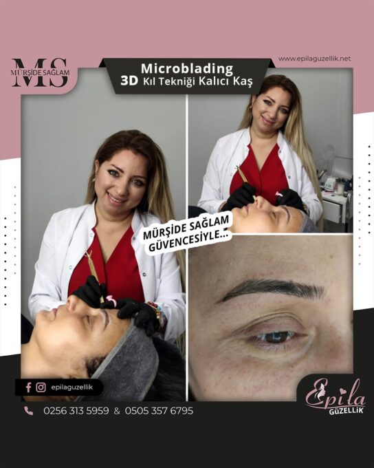 Nazilli - Microblading 3D Kıl Tekniği Kalıcı Kaş Kontürü