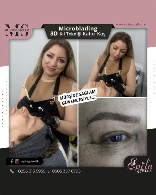 Nazilli - Microblading 3D Kıl Tekniği Kalıcı Kaş Kontürü