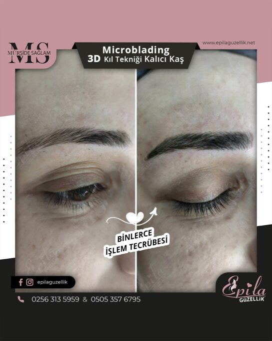 Nazilli - Microblading 3D Kıl Tekniği Kalıcı Kaş Kontürü