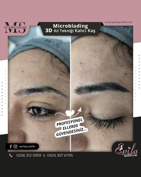 Nazilli - Microblading 3D Kıl Tekniği Kalıcı Kaş Kontürü