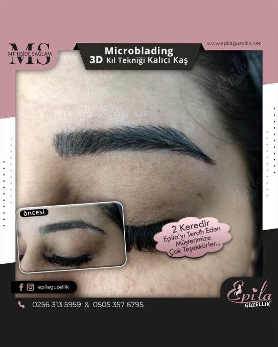 Nazilli - Microblading 3D Kıl Tekniği Kalıcı Kaş Kontürü