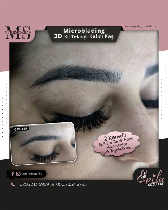 Nazilli - Microblading 3D Kıl Tekniği Kalıcı Kaş Kontürü