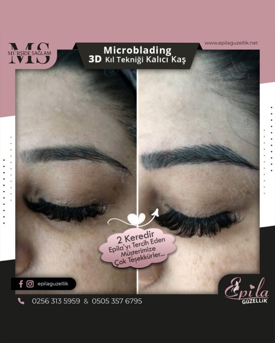 Nazilli - Microblading 3D Kıl Tekniği Kalıcı Kaş Kontürü