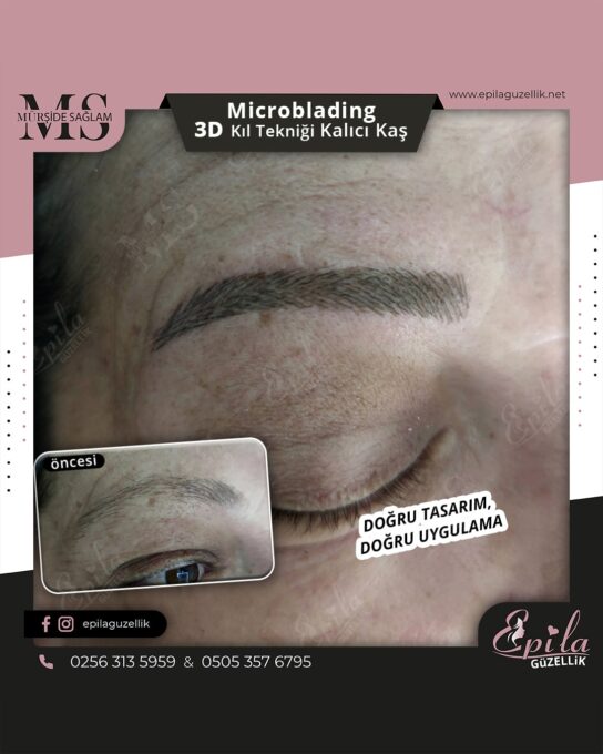 Nazilli - Microblading 3D Kıl Tekniği Kalıcı Kaş Kontürü