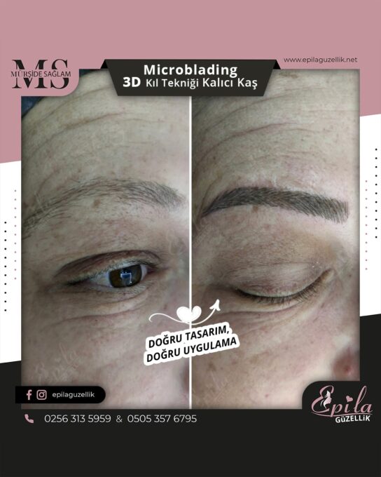 Nazilli - Microblading 3D Kıl Tekniği Kalıcı Kaş Kontürü