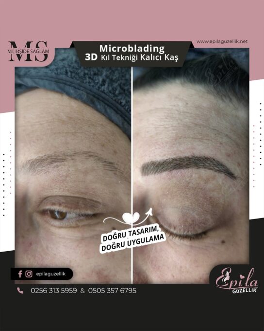 Nazilli - Microblading 3D Kıl Tekniği Kalıcı Kaş Kontürü