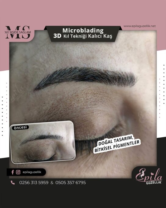 Nazilli - Microblading 3D Kıl Tekniği Kalıcı Kaş Kontürü