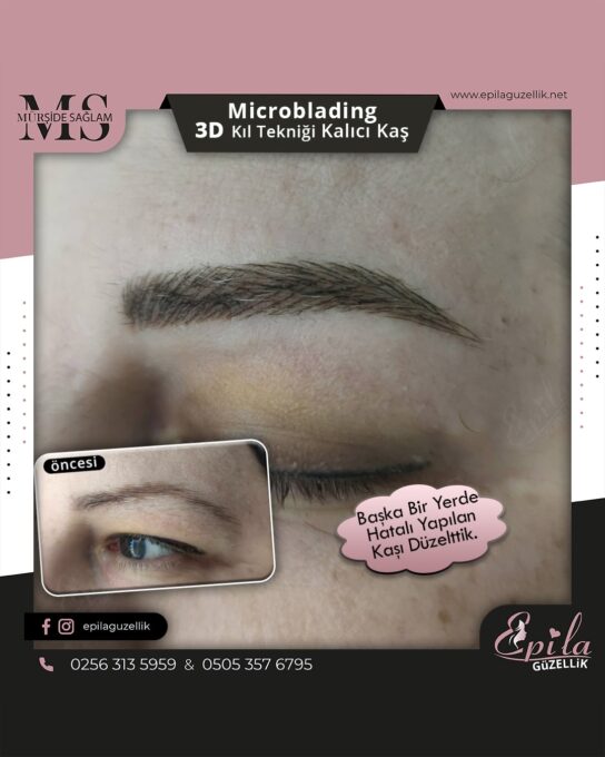 Nazilli - Microblading 3D Kıl Tekniği Kalıcı Kaş Kontürü