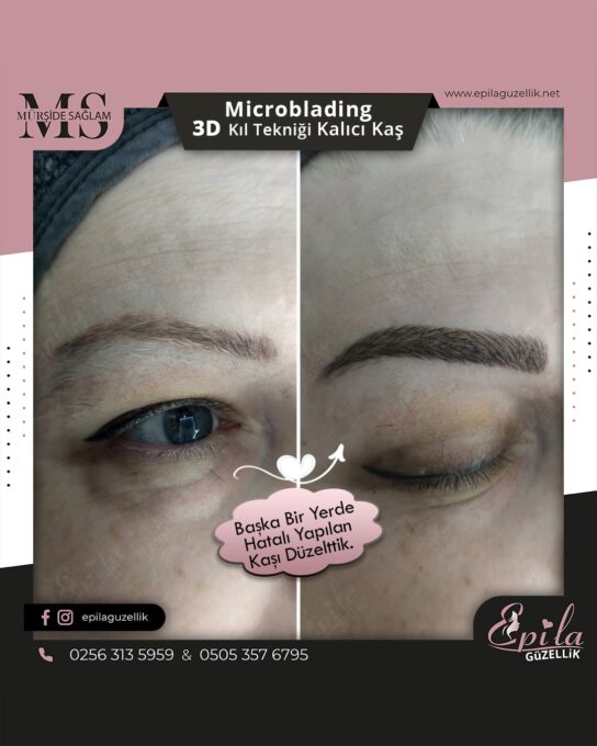 Nazilli - Microblading 3D Kıl Tekniği Kalıcı Kaş Kontürü