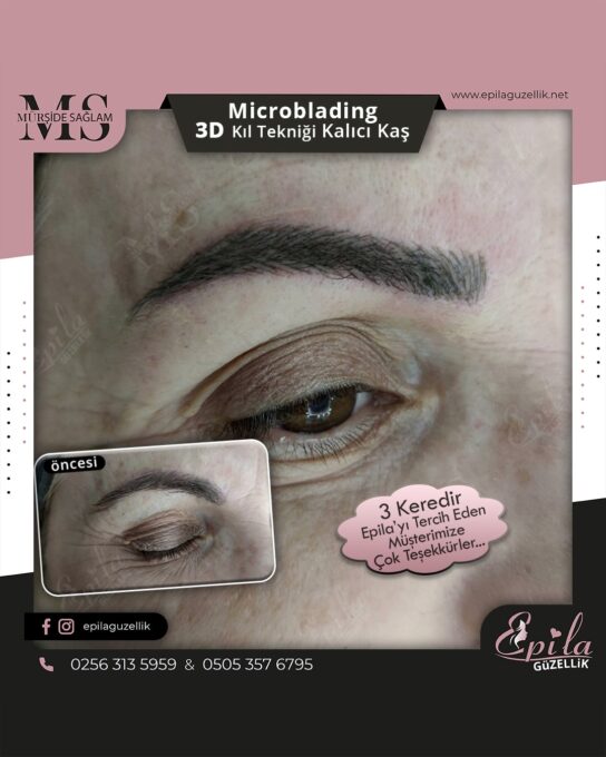 Nazilli - Microblading 3D Kıl Tekniği Kalıcı Kaş Kontürü