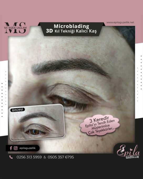 Nazilli - Microblading 3D Kıl Tekniği Kalıcı Kaş Kontürü