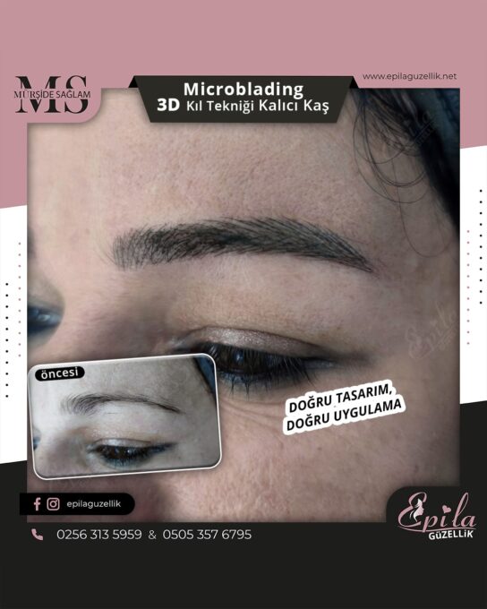 Nazilli - Microblading 3D Kıl Tekniği Kalıcı Kaş Kontürü