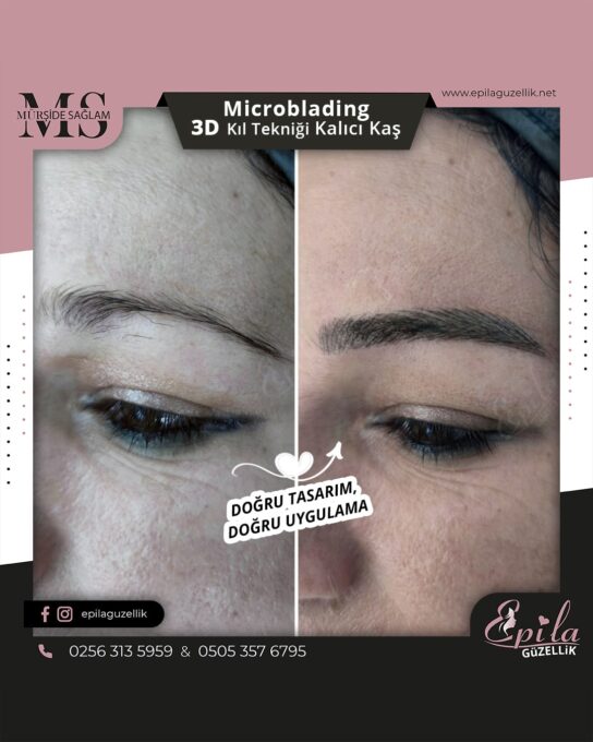 Nazilli - Microblading 3D Kıl Tekniği Kalıcı Kaş Kontürü