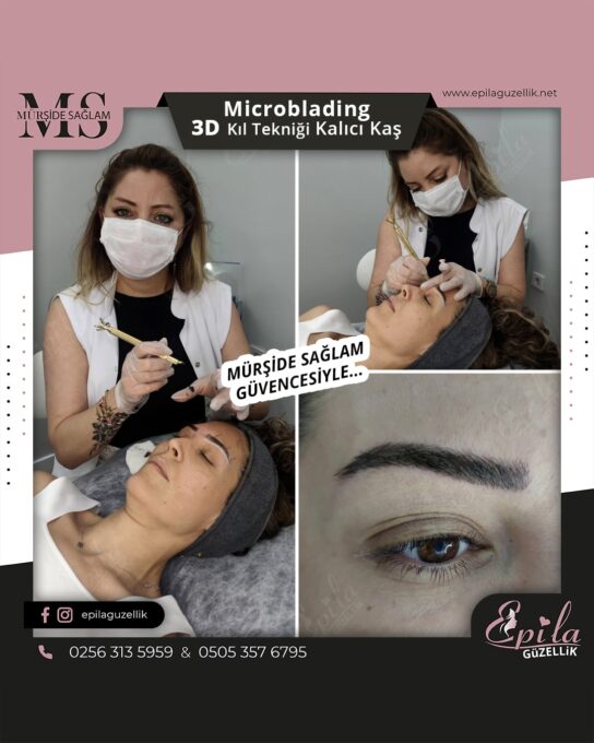 Nazilli - Microblading 3D Kıl Tekniği Kalıcı Kaş Kontürü