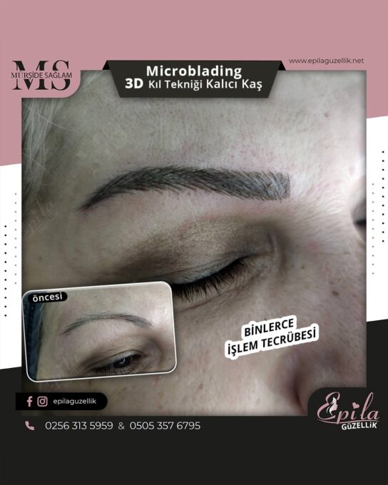 Nazilli - Microblading 3D Kıl Tekniği Kalıcı Kaş Kontürü