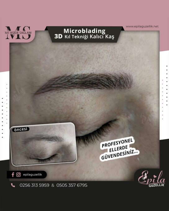 Nazilli - Microblading 3D Kıl Tekniği Kalıcı Kaş Kontürü