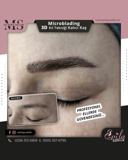 Nazilli - Microblading 3D Kıl Tekniği Kalıcı Kaş Kontürü