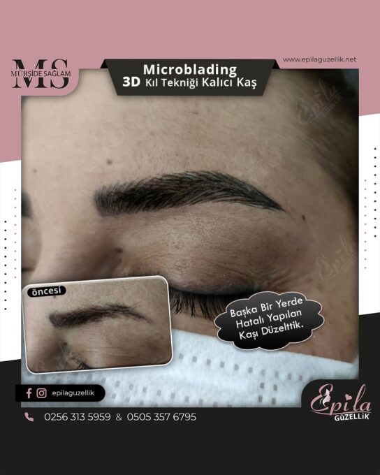 Nazilli - Microblading 3D Kıl Tekniği Kalıcı Kaş Kontürü