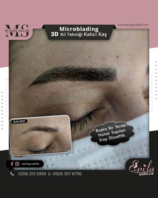 Nazilli - Microblading 3D Kıl Tekniği Kalıcı Kaş Kontürü