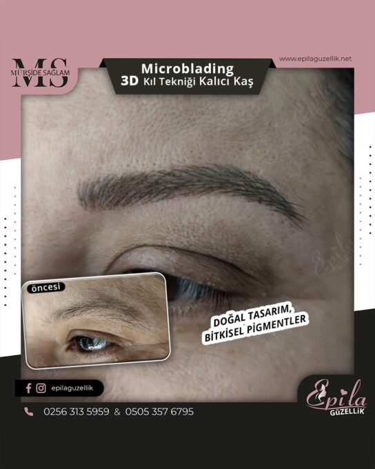 Nazilli - Microblading 3D Kıl Tekniği Kalıcı Kaş Kontürü