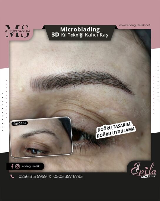 Nazilli - Microblading 3D Kıl Tekniği Kalıcı Kaş Kontürü