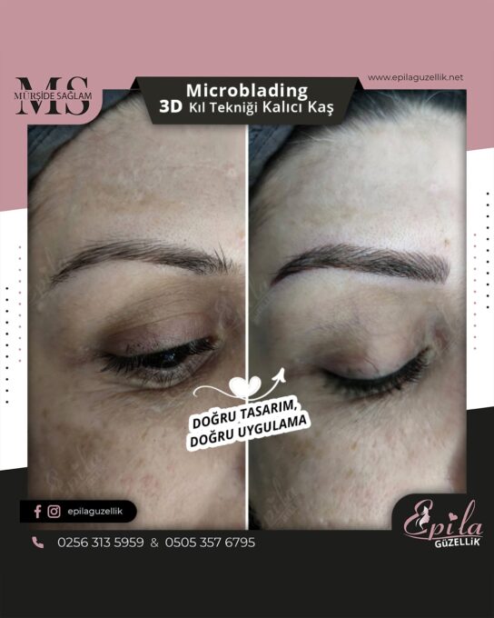 Nazilli - Microblading 3D Kıl Tekniği Kalıcı Kaş Kontürü