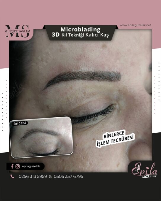 Nazilli - Microblading 3D Kıl Tekniği Kalıcı Kaş Kontürü