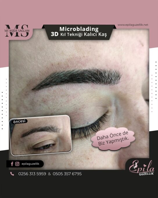 Nazilli - Microblading 3D Kıl Tekniği Kalıcı Kaş Kontürü