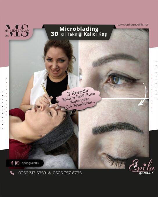 Nazilli - Microblading 3D Kıl Tekniği Kalıcı Kaş Kontürü