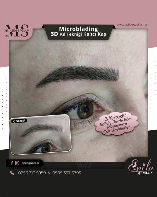 Nazilli - Microblading 3D Kıl Tekniği Kalıcı Kaş Kontürü