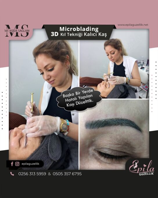 Nazilli - Microblading 3D Kıl Tekniği Kalıcı Kaş Kontürü