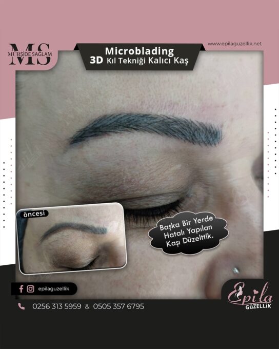 Nazilli - Microblading 3D Kıl Tekniği Kalıcı Kaş Kontürü