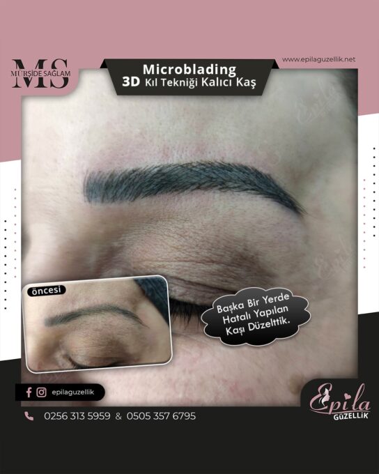 Nazilli - Microblading 3D Kıl Tekniği Kalıcı Kaş Kontürü