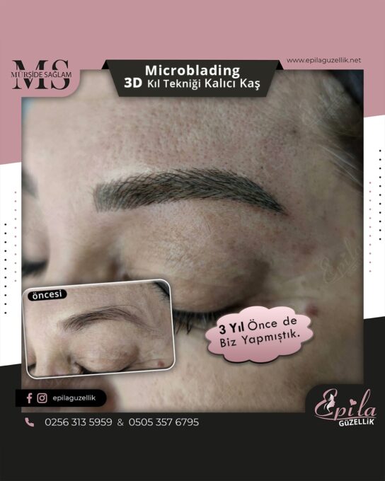 Nazilli - Microblading 3D Kıl Tekniği Kalıcı Kaş Kontürü