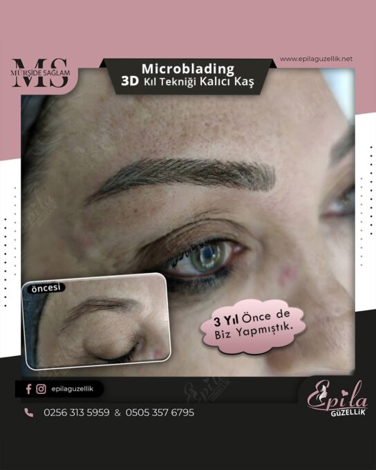 Nazilli - Microblading 3D Kıl Tekniği Kalıcı Kaş Kontürü