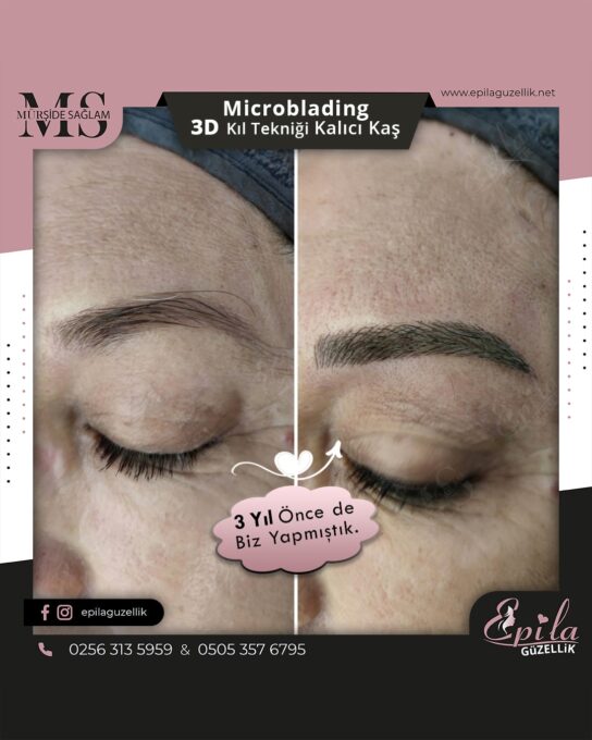 Nazilli - Microblading 3D Kıl Tekniği Kalıcı Kaş Kontürü