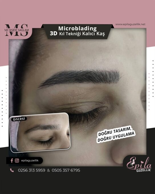 Nazilli - Microblading 3D Kıl Tekniği Kalıcı Kaş Kontürü